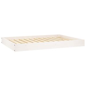 vidaXL Pel&iacute;&scaron;ek pro psy b&iacute;l&yacute; 101,5 x 74 x 9 cm masivn&iacute; borovice