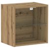 vidaXL Floating Shelf with LED Light s polic&iacute; Hněd&aacute; 40 x 28,5 x 40 cm