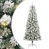vidaXL Uměl&yacute; Skl&aacute;dac&iacute; V&aacute;nočn&iacute; Strom 300 LED Zelen&aacute; a b&iacute;l&aacute; 240 cm