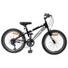 vidaXL Horsk&eacute; Kolo 24 palců 6-Speed pro 8-12 let Čern&aacute;