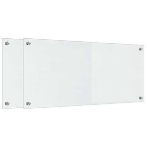 vidaXL Kuchyňsk&aacute; z&aacute;stěna 2 pcs Transparentn&iacute; 90 x 40 cm tvrzen&eacute; sklo