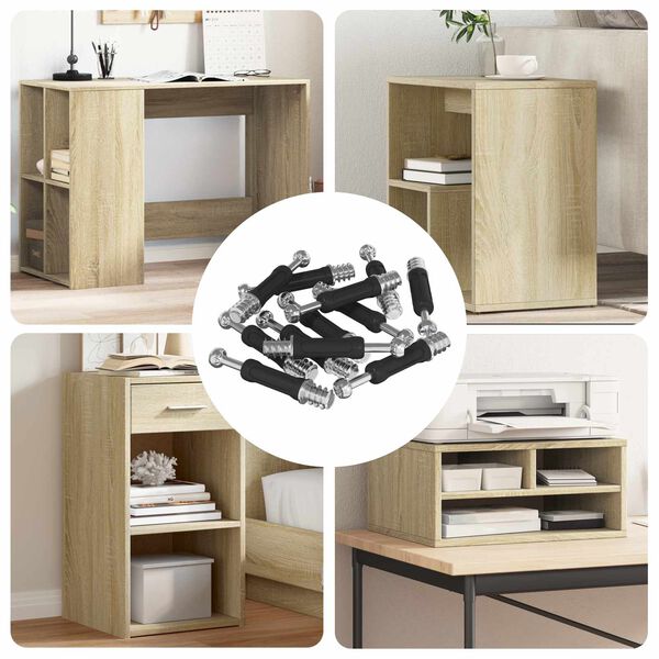 vidaXL Cam lock &scaron;roub 4000 pcs Stř&iacute;brn&aacute; a čern&aacute; Kov