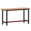 vidaXL Pracovn&iacute; stůl 150 x 55 x 81,5 cm masivn&iacute; bukov&eacute; dřevo a kov