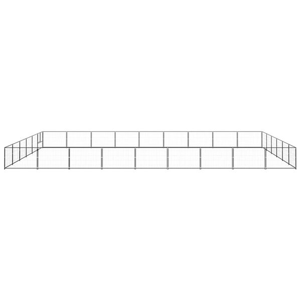 vidaXL Ps&iacute; kotec čern&yacute; 54 m&sup2; ocel