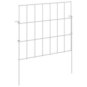 vidaXL Zahradn&iacute; plot se sloupky 48 ks 35 x 30 cm Pozinkovan&aacute; ocel