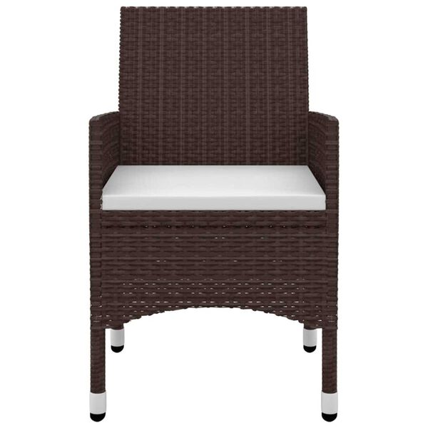 vidaXL 9d&iacute;ln&yacute; zahradn&iacute; j&iacute;deln&iacute; set s podu&scaron;kami polyratan a sklo