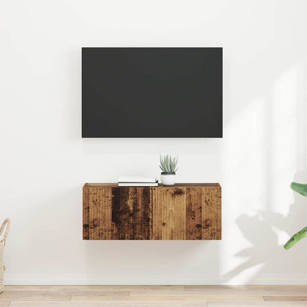 vidaXL TV wall cabinet N&aacute;stěnn&yacute; 2 pcs Star&eacute; dřevo 60 x 31 x 29.5 cm