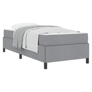 vidaXL Postel s boxspringem Světle &scaron;ed&aacute; 80 x 200 cm textil