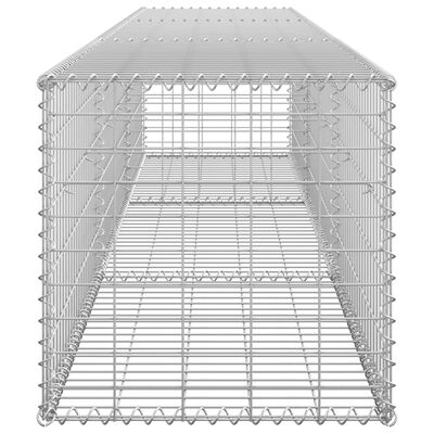 vidaXL Gabionová zeď s víky z pozinkované oceli 300 x 50 x 50 cm