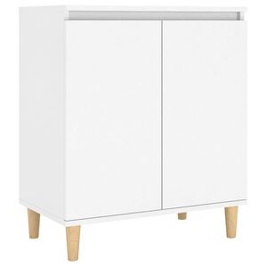vidaXL Př&iacute;born&iacute;k s dřevěn&yacute;mi nohami b&iacute;l&yacute; 60x35x70 cm kompozitn&iacute; dřevo