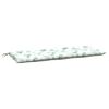 vidaXL Podu&scaron;ka na zahradn&iacute; lavici vzor listů 120 x 50 x 7 cm textil