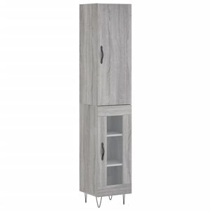 vidaXL Skř&iacute;ň highboard &scaron;ed&aacute; sonoma 34,5 x 34 x 180 cm kompozitn&iacute; dřevo