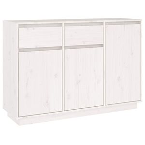 vidaXL Př&iacute;born&iacute;k b&iacute;l&yacute; 110 x 34 x 75 cm masivn&iacute; borov&eacute; dřevo
