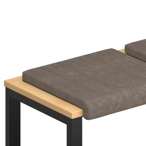 vidaXL Pol&scaron;t&aacute;ř na lavici 4 ks Uměl&aacute; kůže &Scaron;ed&aacute; Hloubka 35 cm