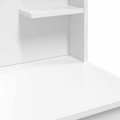 vidaXL Toaletní stolek s LED osvětlením bílý 96 x 40 x 142 cm