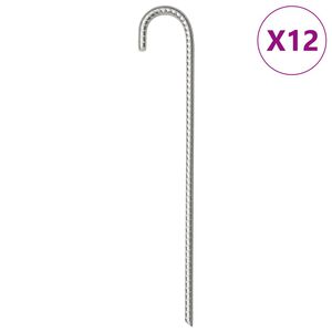 vidaXL Stanov&eacute; kol&iacute;ky 12 ks 37 cm &Oslash; 10 mm pozinkovan&aacute; ocel