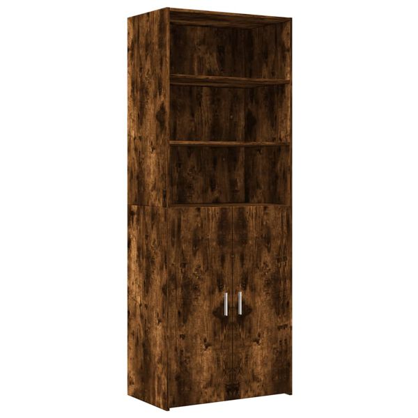 vidaXL Skř&iacute;ň highboard kouřov&yacute; dub 70 x 42,5 x 185 cm kompozitn&iacute; dřevo