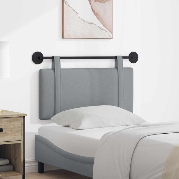 vidaXL Z&aacute;věsn&aacute; čeln&iacute; deska N&aacute;stěnn&yacute; Světle &scaron;ed&aacute; 90 x 55 x 5 cm textil