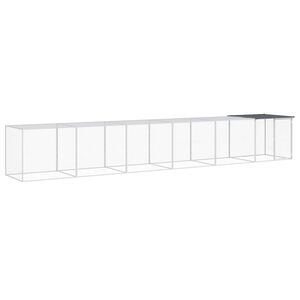 vidaXL Klec pro kuřata se střechou antracitov&aacute; 603 x 98 x 90 cm ocel