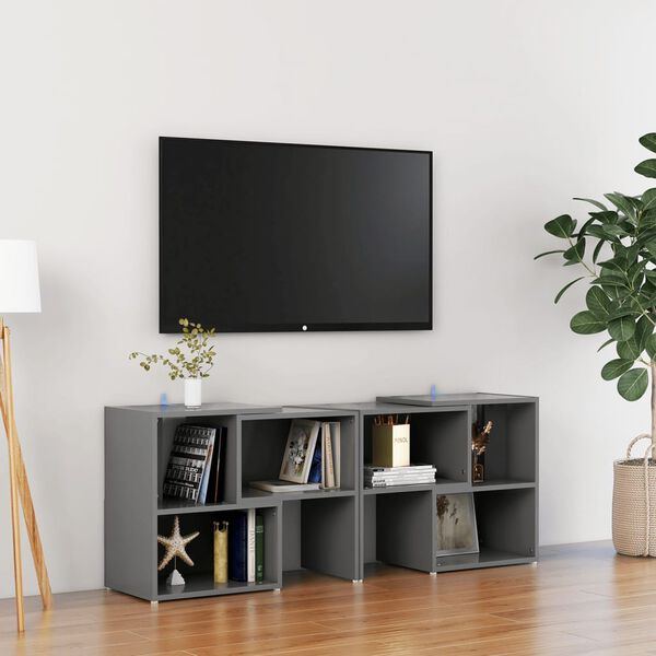vidaXL TV skř&iacute;ňka &scaron;ed&aacute; 104 x 30 x 52 cm kompozitn&iacute; dřevo
