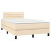 vidaXL Box spring postel s matrac&iacute; kr&eacute;mov&aacute; 120x190 cm textil