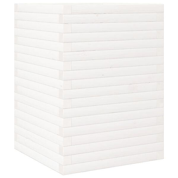 vidaXL Zahradn&iacute; truhl&iacute;k b&iacute;l&yacute; 50 x 50 x 68,5 cm masivn&iacute; borov&eacute; dřevo