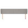 vidaXL Čelo postele typu u&scaron;&aacute;k světle &scaron;ed&eacute; 203x23x78/88 cm textil