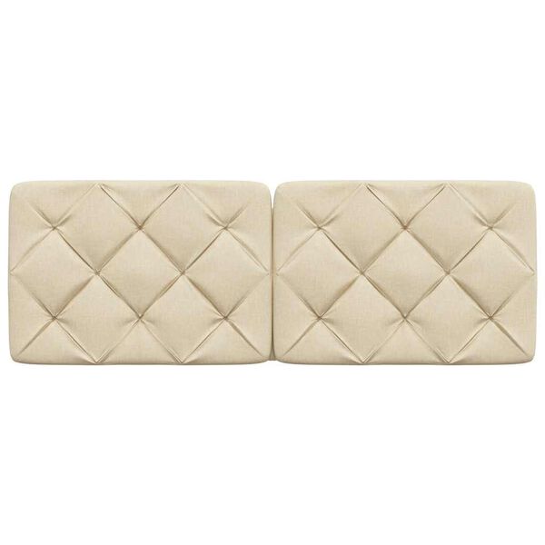 vidaXL Pol&scaron;t&aacute;ř na čelo postele kr&eacute;mov&yacute; 140 cm textil