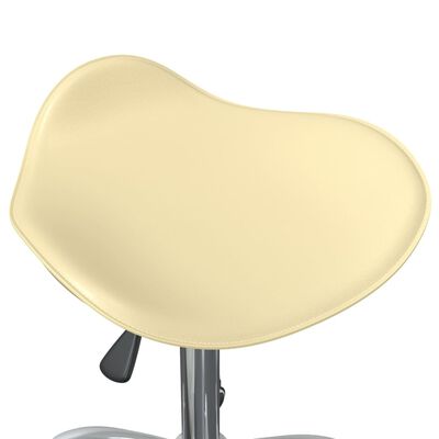 vidaXL Otočné jídelní židle 4 ks krémové umělá kůže