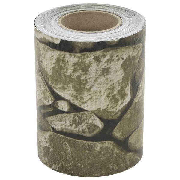 vidaXL Zahradní zástěny 4 ks vzhled kámen šedé 35 x 0,19 m PVC