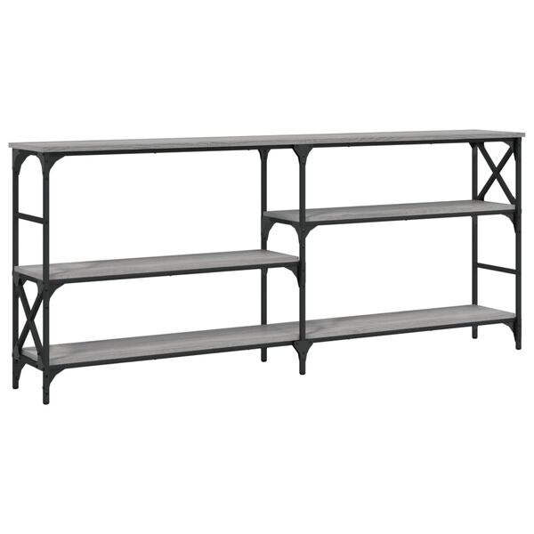 vidaXL Konzolov&yacute; stolek &scaron;ed&yacute; sonoma 180x29x76,5 cm kompozitn&iacute; dřevo