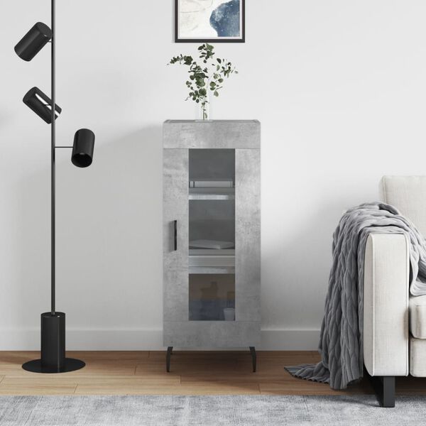 vidaXL Př&iacute;born&iacute;k betonově &scaron;ed&yacute; 34,5 x 34 x 90 cm kompozitn&iacute; dřevo