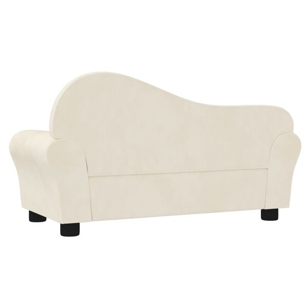 vidaXL Dětsk&aacute; pohovka kr&eacute;mov&aacute; samet