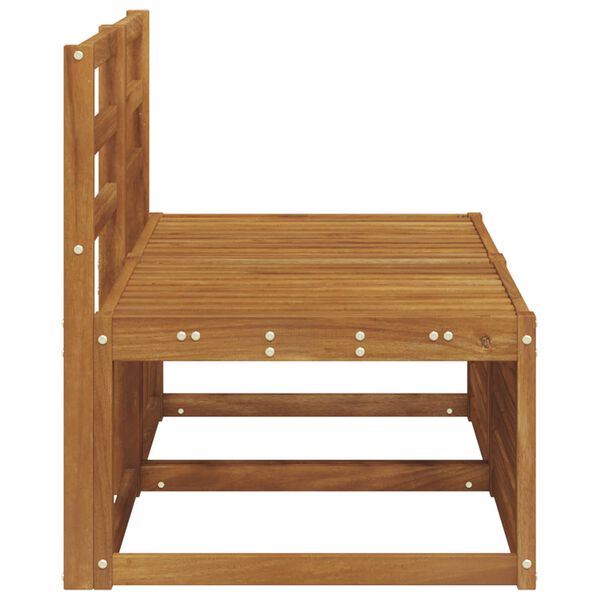 vidaXL 2 Kus Venkovn&iacute; středn&iacute; pohovka Masivn&iacute; ak&aacute;tov&eacute; dřevo Př&iacute;rodn&iacute;