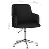 vidaXL Otočn&aacute; kancel&aacute;řsk&aacute; židle čern&aacute; textil
