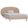 vidaXL R&aacute;m postele cappuccino uměl&aacute; kůže 100 x 200 cm