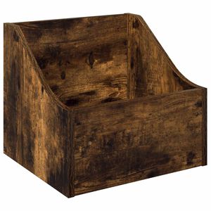 vidaXL Krabice na LP desky Kouřov&yacute; dub 37 x 33 x 32 cm