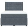 vidaXL Box spring postel s matrac&iacute; tmavě &scaron;ed&aacute; 140x200 cm samet
