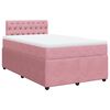 vidaXL Box spring postel s matrac&iacute; růžov&aacute; 120x190 cm samet