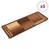 vidaXL N&aacute;&scaron;lapy na schody samolepic&iacute; 5 ks 65x21x4 cm hněd&eacute;