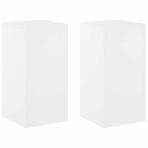 vidaXL Stojan na rostliny 2 pcs B&iacute;l&aacute; 40 x 40 x 80 cm Ocel