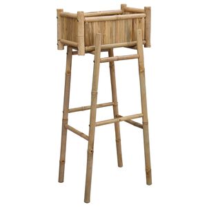 vidaXL Zahradn&iacute; květin&aacute;č s drž&aacute;kem Př&iacute;rodn&iacute; 50 x 38 x 114 cm Bambus
