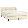 vidaXL Box spring postel s matrac&iacute; kr&eacute;mov&aacute; 140x200 cm uměl&aacute; kůže