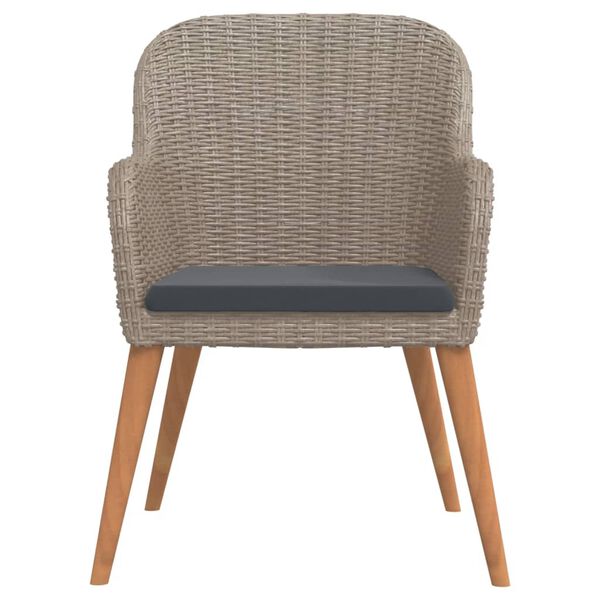 vidaXL 3d&iacute;ln&yacute; zahradn&iacute; j&iacute;deln&iacute; set s podu&scaron;kami hněd&yacute;