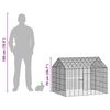 vidaXL Klec pro králíky Stříbrná 400 x 78 x 78 cm Pozinkovaná ocel