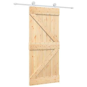 vidaXL Posuvn&eacute; dveře 90 x 210 cm Masivn&iacute; borovicov&eacute; dřevo