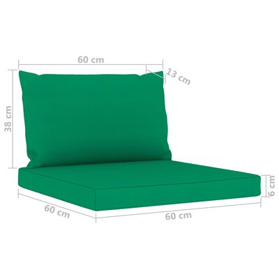 vidaXL 6dílná zahradní sedací souprava se zelenými poduškami