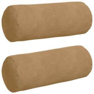 vidaXL Pol&scaron;t&aacute;ře 2 pcs Hněd&aacute; &Oslash; 15 x 40 cm Žebrovan&aacute; l&aacute;tka