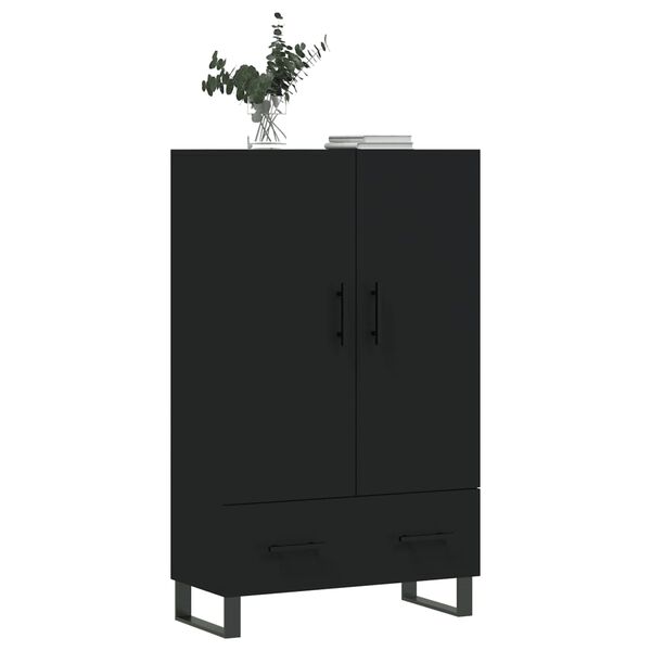 vidaXL Skř&iacute;ň highboard čern&aacute; 69,5 x 31 x 115 cm kompozitn&iacute; dřevo