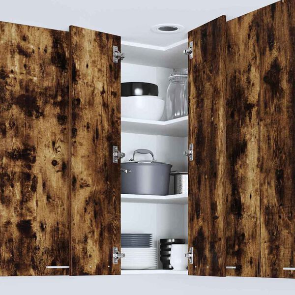 vidaXL Z&aacute;věsn&aacute; skř&iacute;ňka s &uacute;loži&scaron;těm Uzen&yacute; dub a b&iacute;l&aacute; 57 x 57 x 100 cm